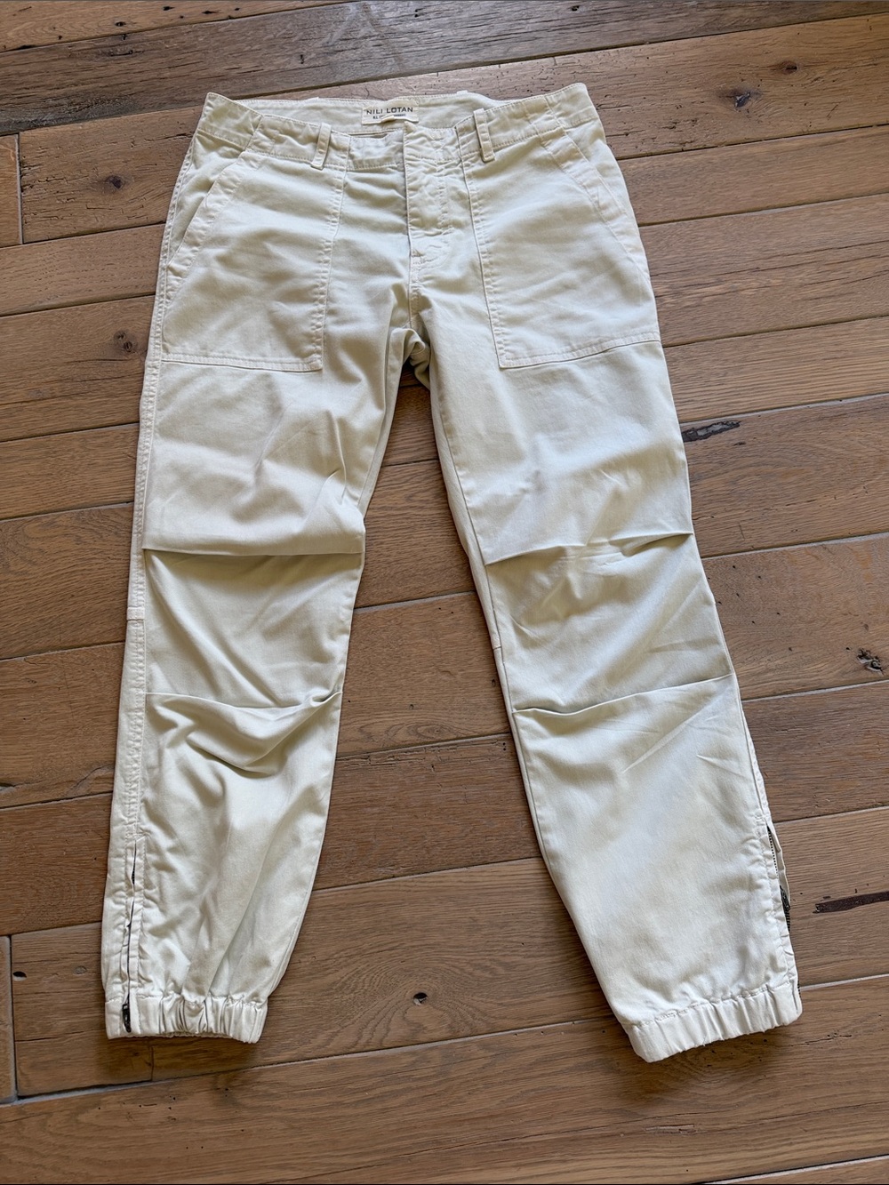 Nili Lotan Women’s Utility Cotton Pant- light khaki